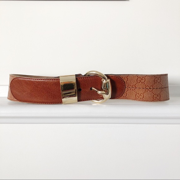 Gucci Leather Guccissima Wide Belt - Picture 1 of 10